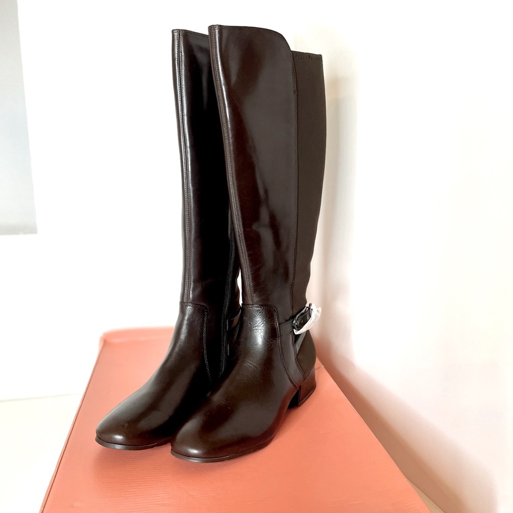 Easy Spirit Debut Womens Riding Boots, Dark Brown Size 7M